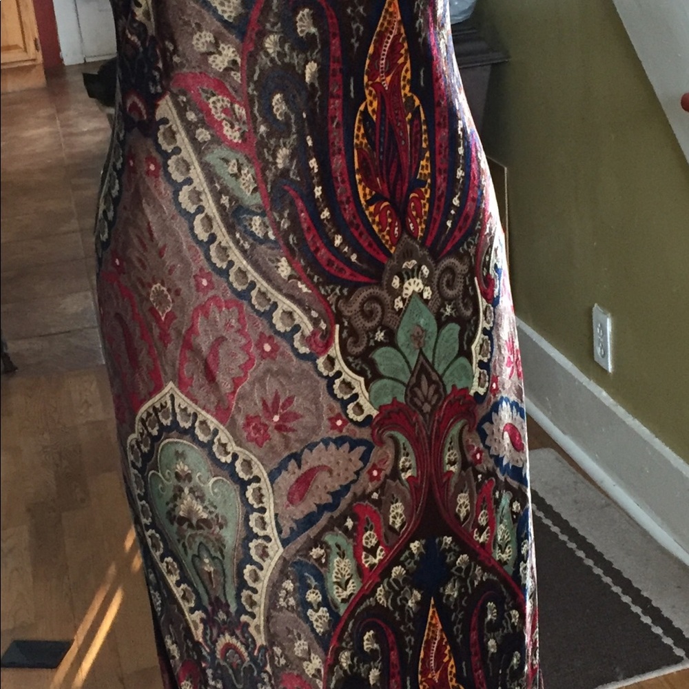 Beautiful Ralph Lauren Paisley velvet formal dress - Picture 2 of 5